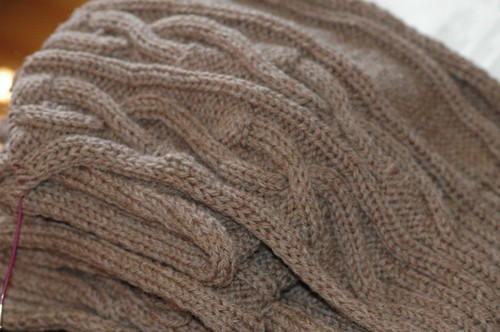 cabled hoodie