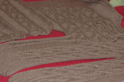 cabled hoodie pieces