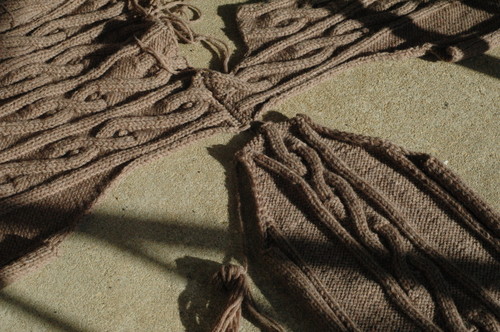cabled hoodie sleeve cap and armscye